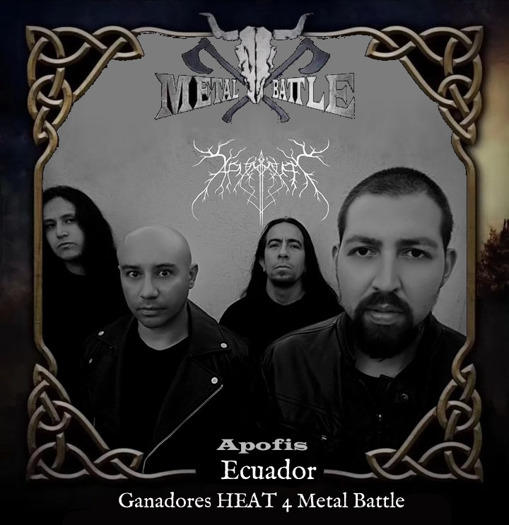 APOFIS, la banda ganadora del cuarto heat de Wacken Metal Battle en Ecuador.